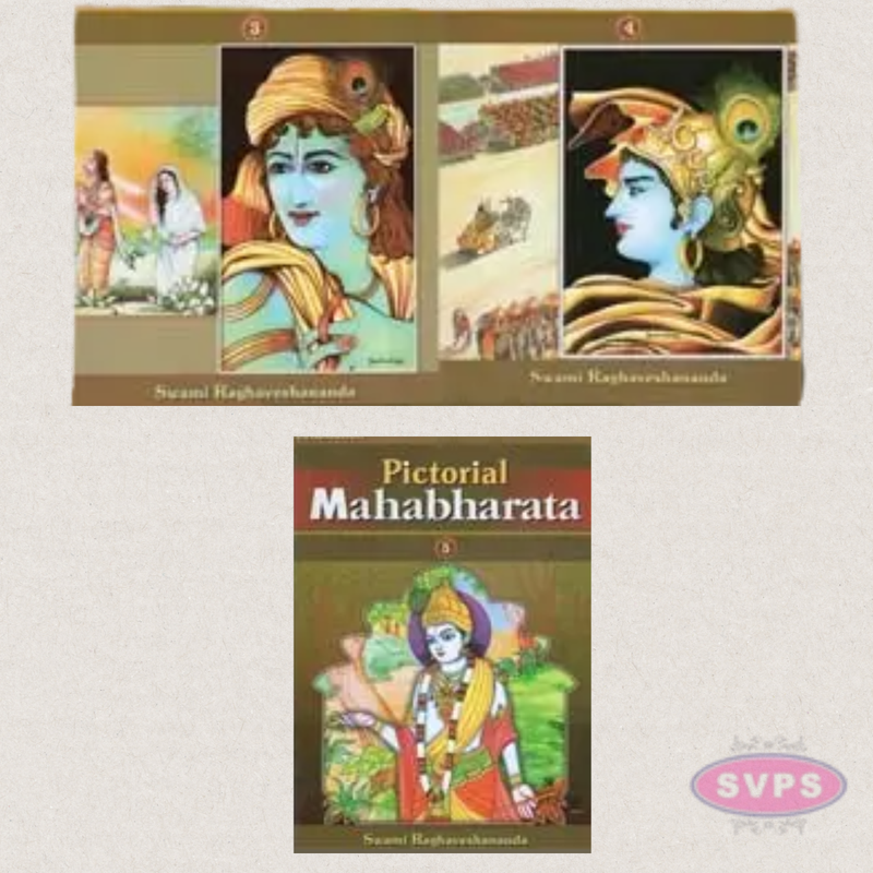 Pictorial Mahabharata – Set of 5 Volumes | Illustrated Hindu Epic | English Edition