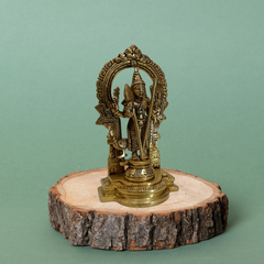 Brass Subramanya Swamy Idol – 7 Inch Home Temple Decor