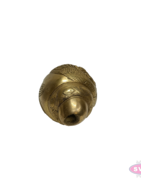 Brass Blowing Shankh Conch with Lord Vishnu Narayan | Traditional Brass Pooja Shankh | Handcrafted Religious & Spiritual Décor