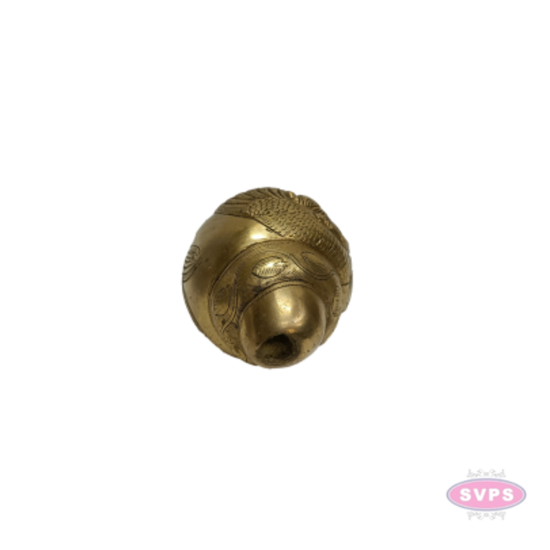 Brass Blowing Shankh Conch with Lord Vishnu Narayan | Traditional Brass Pooja Shankh | Handcrafted Religious & Spiritual Décor