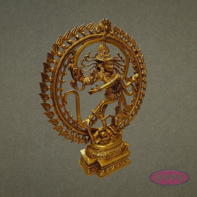 Brass Nataraja Murti with Prabha – Spiritual Home Décor Idol
