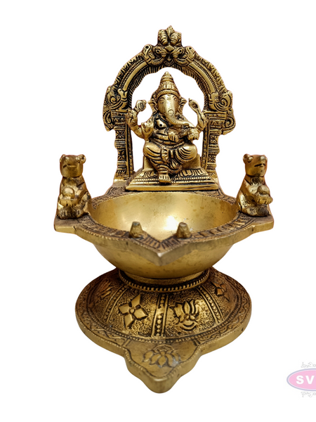 Brass Ganesha Lamp