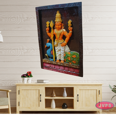 Wood Carving Murugar Wall Hanging Panel