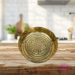 Brass Thirumanjanam Jalladai Plate for Pooja Rituals