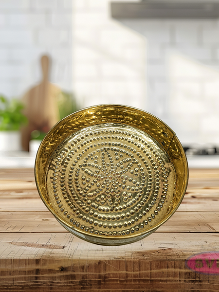 Brass Thirumanjanam Jalladai Plate for Pooja Rituals
