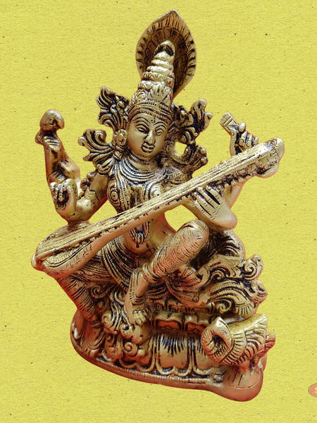 Brass Saraswathi Idol-11 Inches