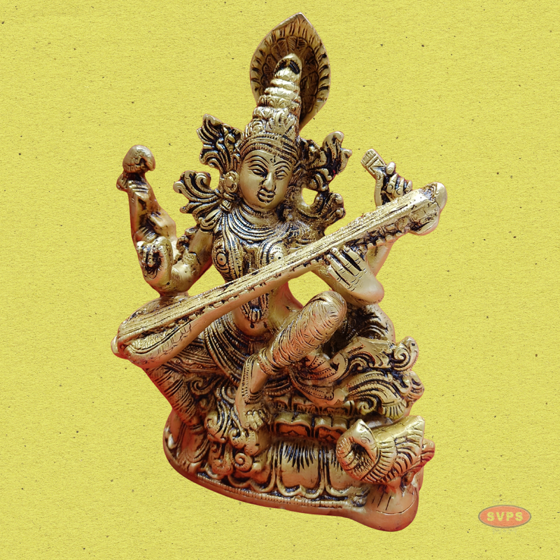 Brass Saraswathi Idol-11 Inches