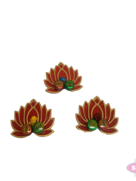 Lotus Design Kumkum Holder | Decorative Haldi Kumkum Stand for Pooja & Return Gifts
