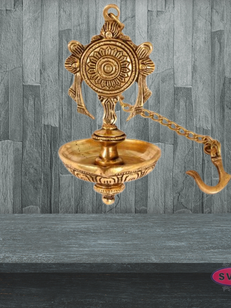 Brass Hanging Shangu Chakra Lamp