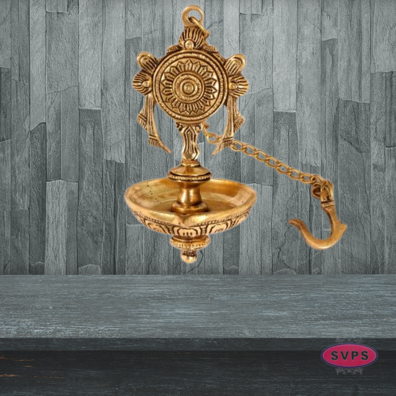 Brass Hanging Shangu Chakra Lamp