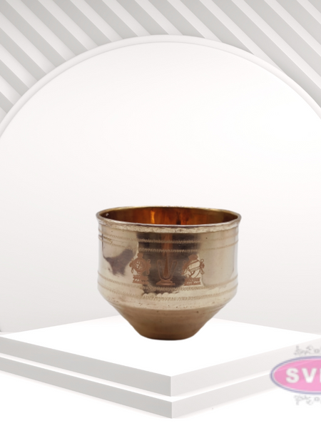 Copper Vattil Thiruman Sangu Chakram / 4 Inches Diameter