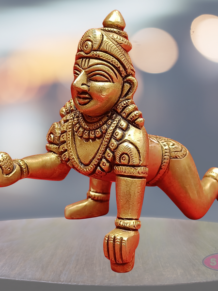 Brass Antique Finish Laddu Gopal