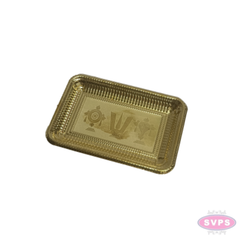 Mini Brass Shankh Chakra Namam Tray – Set of 2 | Traditional Pooja Thambulam Return Gift