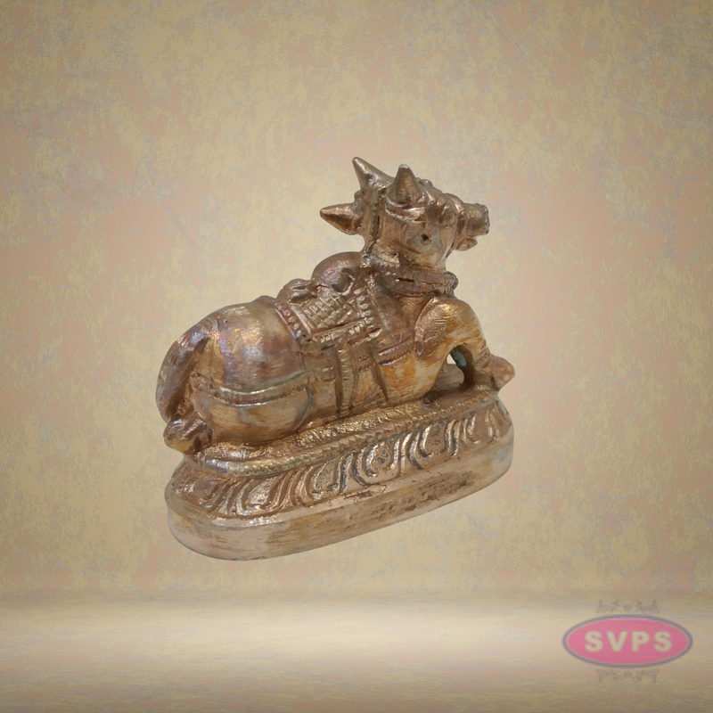 Panchalogam Nandi Small Statue