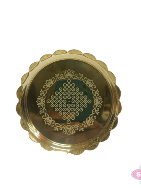 Brass Peacock Lotus Kolam Stand | Decorative Brass Lotus Stand for Pooja Room, Home Temple & Office | 5 Inch