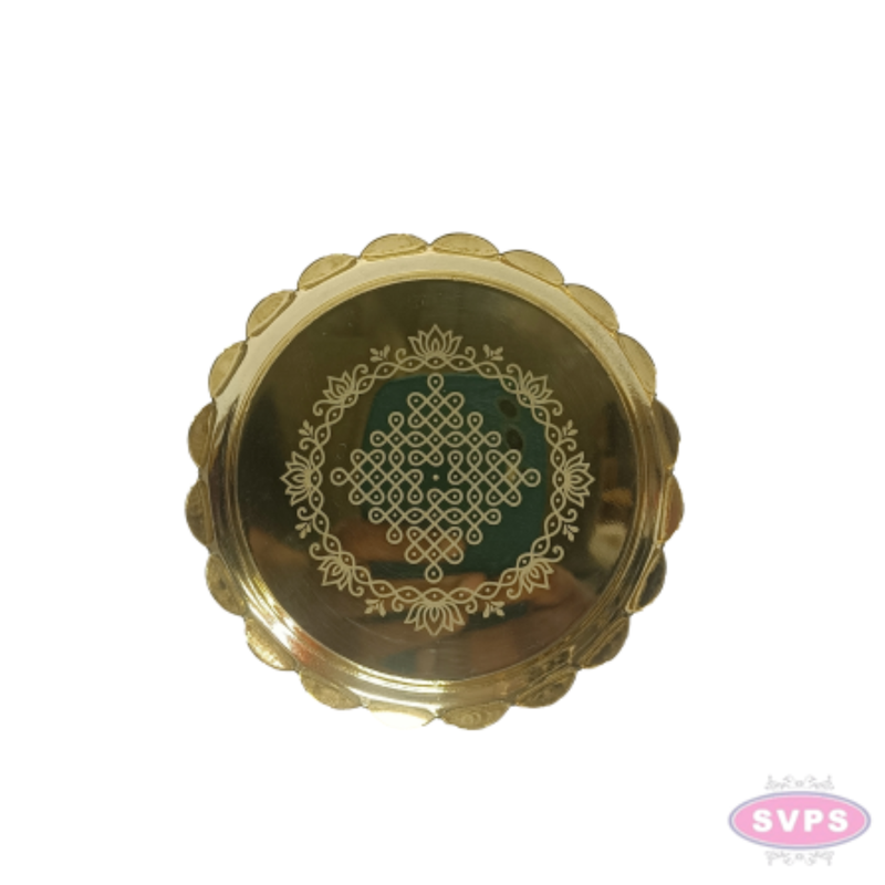 Brass Peacock Lotus Kolam Stand | Decorative Brass Lotus Stand for Pooja Room, Home Temple & Office | 5 Inch