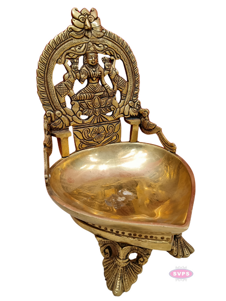 Brass Gajalakshmi Lamp For Wealth