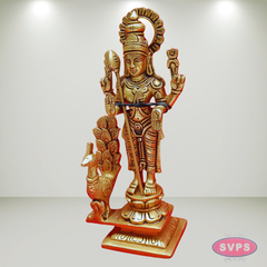 Brass Murugan Idol-8 Inches