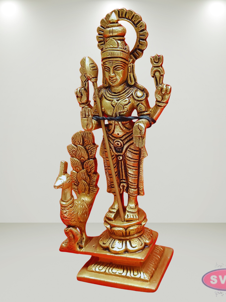 Brass Murugan Idol-8 Inches