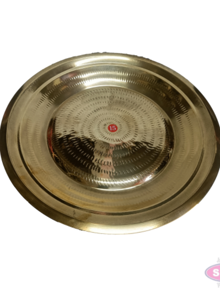 Brass Thambalam Plate – Traditional Round Brass Plate for Pooja, Aarti & Religious Ceremonies