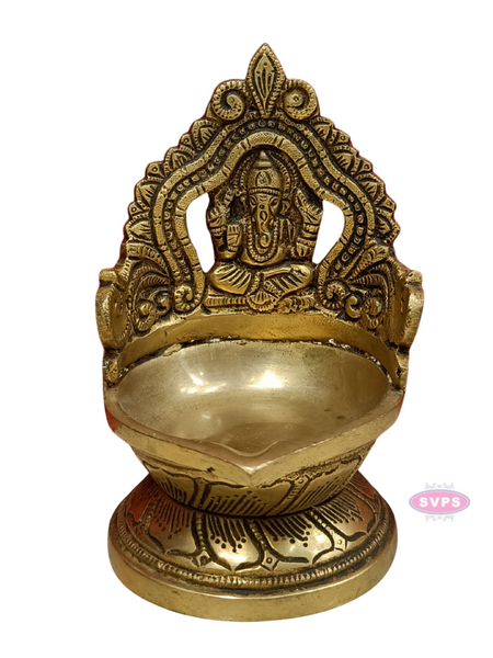 Brass Ganesha Lamp With Arch