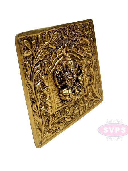 Brass Antique Finish Light Weight Ashtalakshmi Wall Hanging or Door Decor