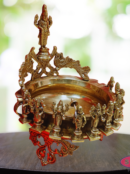 Antique Brass Dasavathara Urli With Tirupathi Balaji