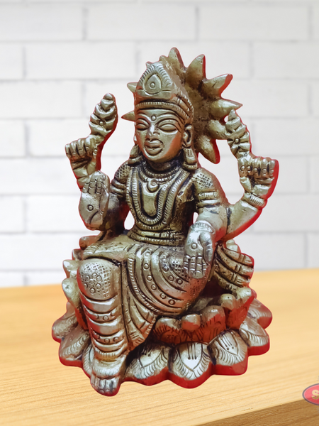 Brass Lakshmi Sitting On Lotus