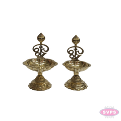 Brass Om Vel Deepam | Traditional Pooja Oil Lamp | Lord Murugan Vel Design | Brass Vilakku for Home Temple, Pooja & Festivals