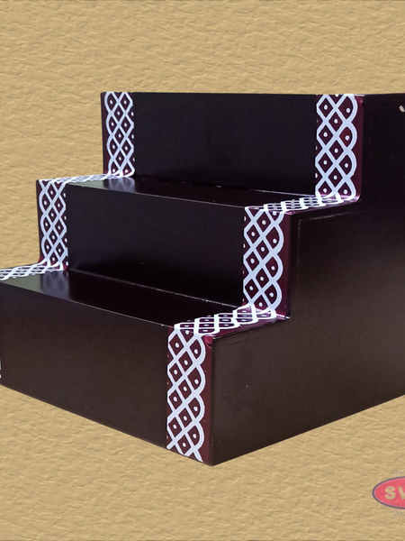 Wooden Step Deity Stand Without Gap - 2 Variant