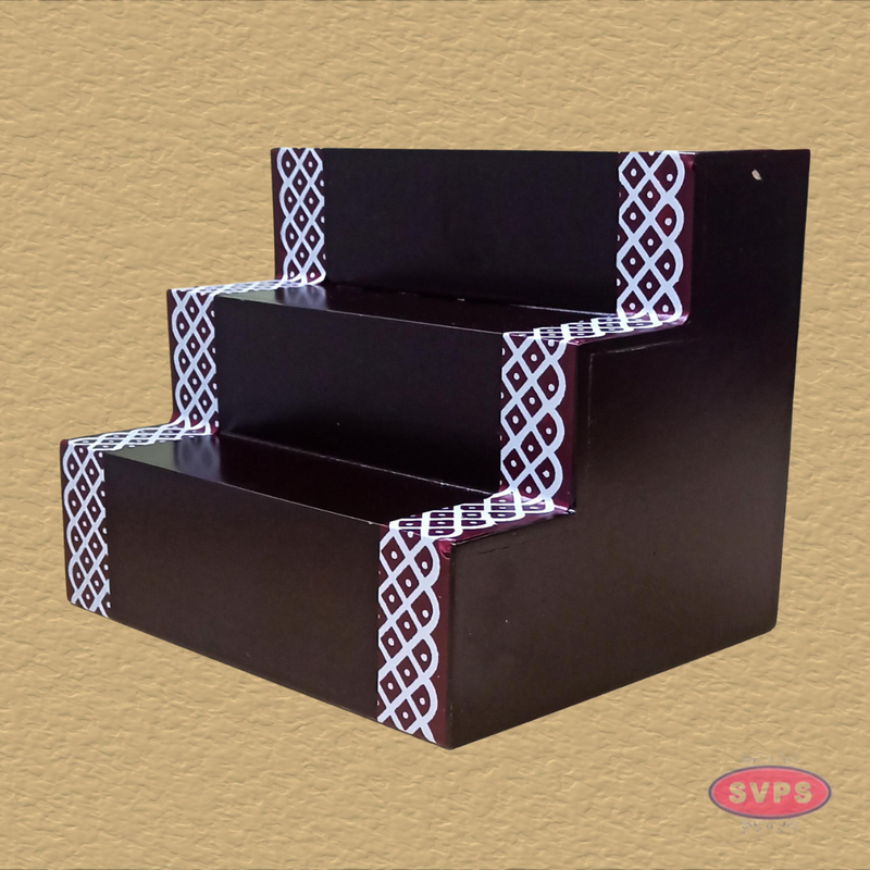 Wooden Step Deity Stand Without Gap - 2 Variant