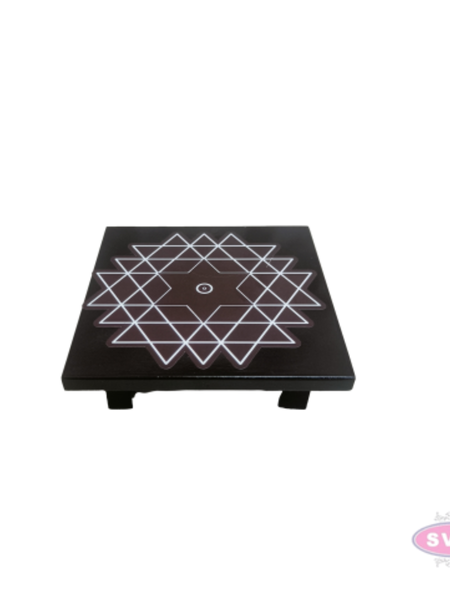 Premium Wooden Sri Chakra Peedam | Mandir Chowki for Idols & Kalash