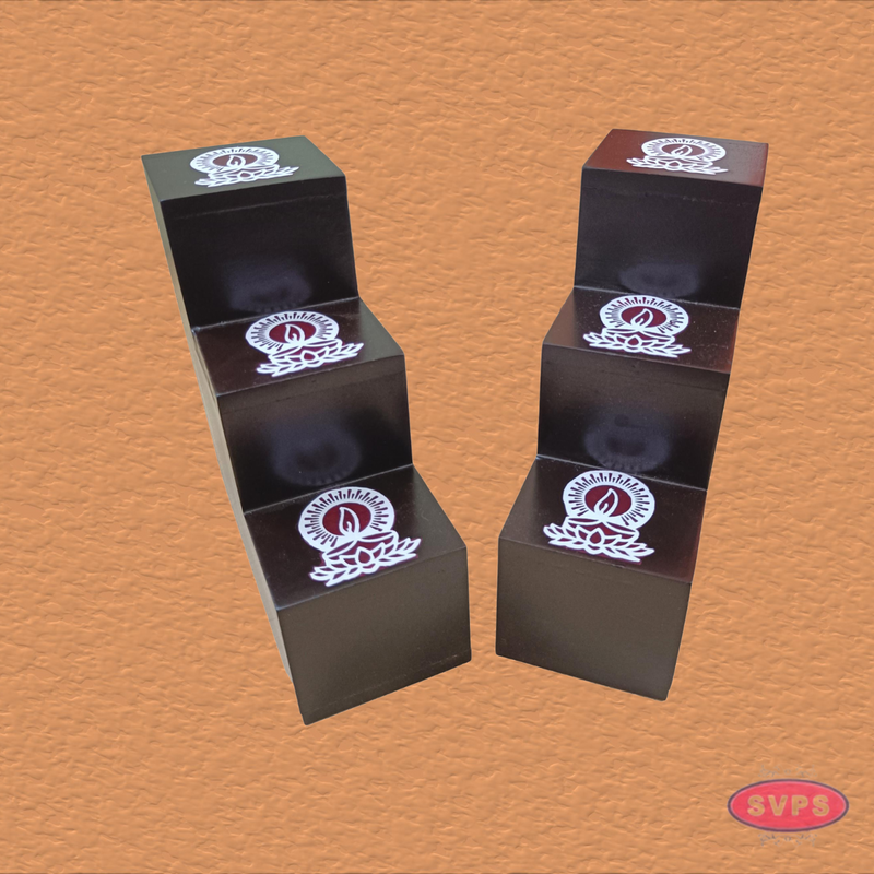 Wooden Pooja Lamp Stand - 2 Variant