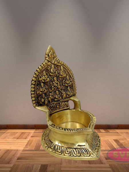 Brass Ashtalakshmi Ganesha Kamakshi Lamp
