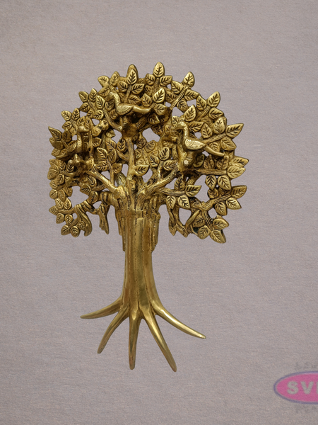 Brass Kalpavriksha Tree with Birds Showpiece – 13 Inches