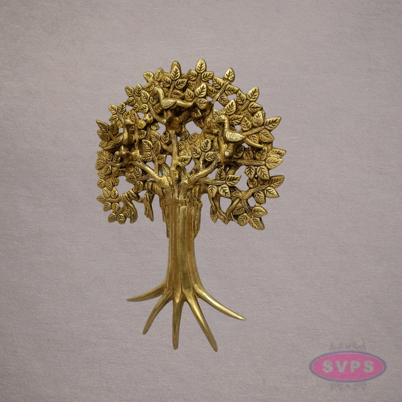 Brass Kalpavriksha Tree with Birds Showpiece – 13 Inches