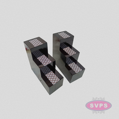 Premium Wooden Deep Stand | 3 Step Kolam Design Diya Display for Pooja