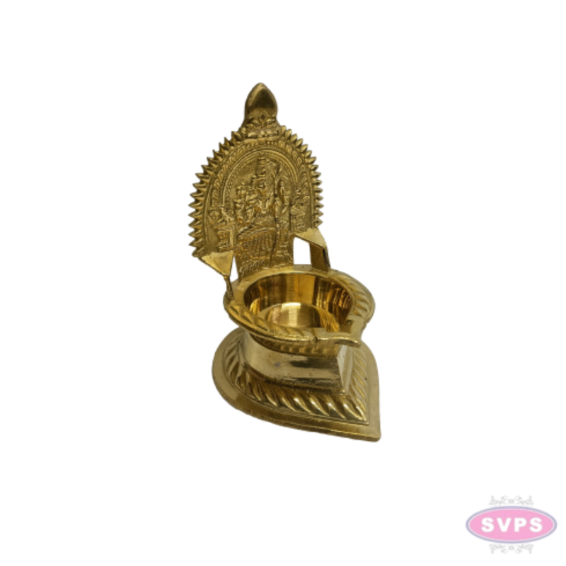 Brass Kamakshi Amman Vilakku / Deepam – Traditional Goddess Lakshmi Pooja Oil Lamp