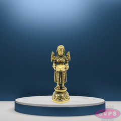 Brass Paavai Vilakku / Deepa Lakshmi Statue For Pooja / 2 Pieces