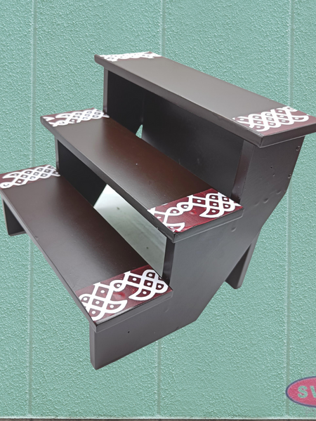 Wooden Step Deity Stand With Gap - 2 Variants