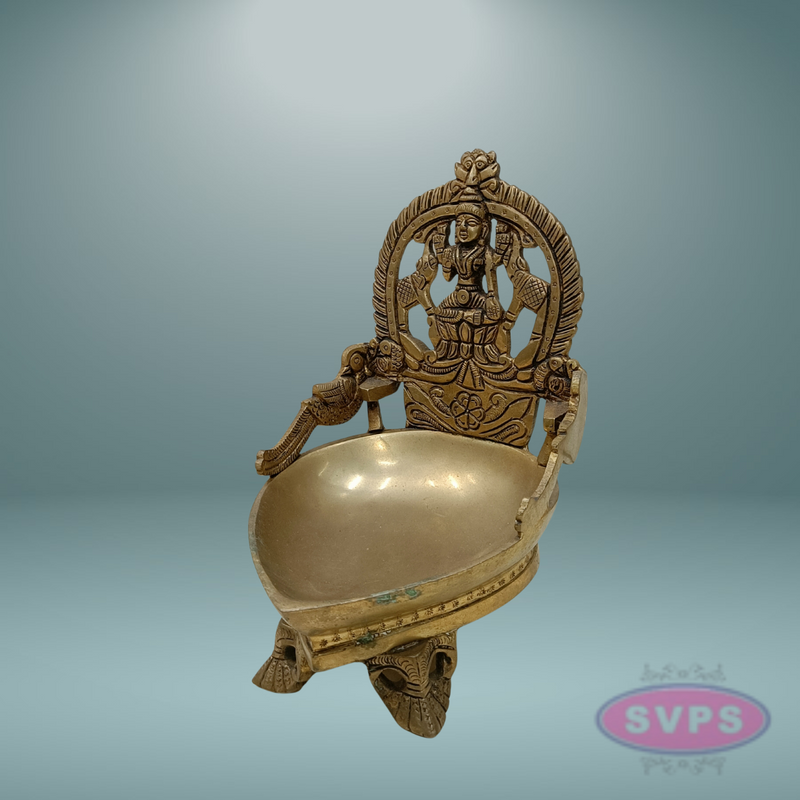 Brass Gajalakshmi Diya For Wealth