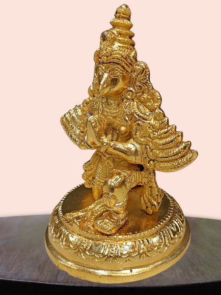 Brass Gold Plated Garudan Idol