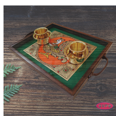 Multipurpose Tanjore style painting Annam Tray