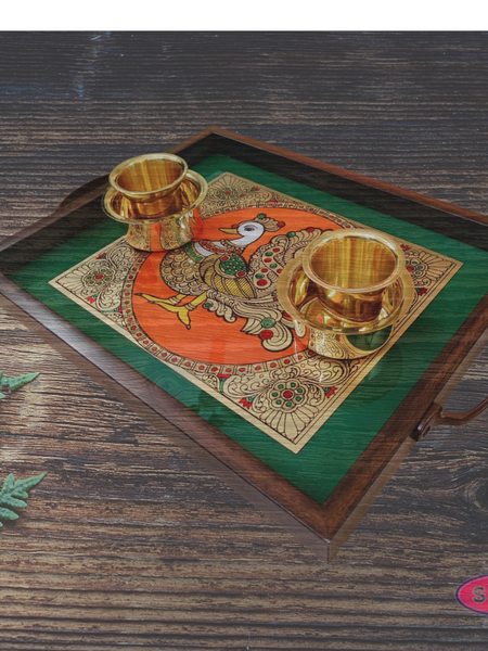 Multipurpose Tanjore style painting Annam Tray