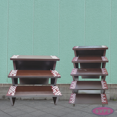 Wooden Step Deity Stand With Gap - 2 Variants