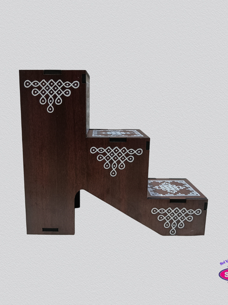 Acrylic Navaratri Golu Step Stand – 3 Steps