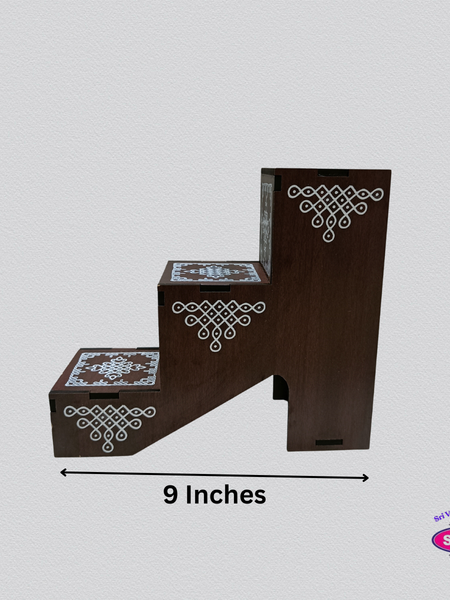 Acrylic Navaratri Golu Step Stand – 3 Steps