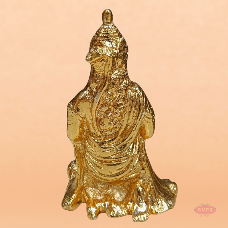 Brass Hanuman Idol Gold Plated