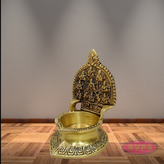 Brass Ashtalakshmi Ganesha Kamakshi Lamp
