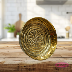 Brass Thirumanjanam Jalladai Plate for Pooja Rituals